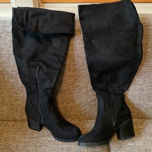 Faux Fur Tall Boots- NWOT